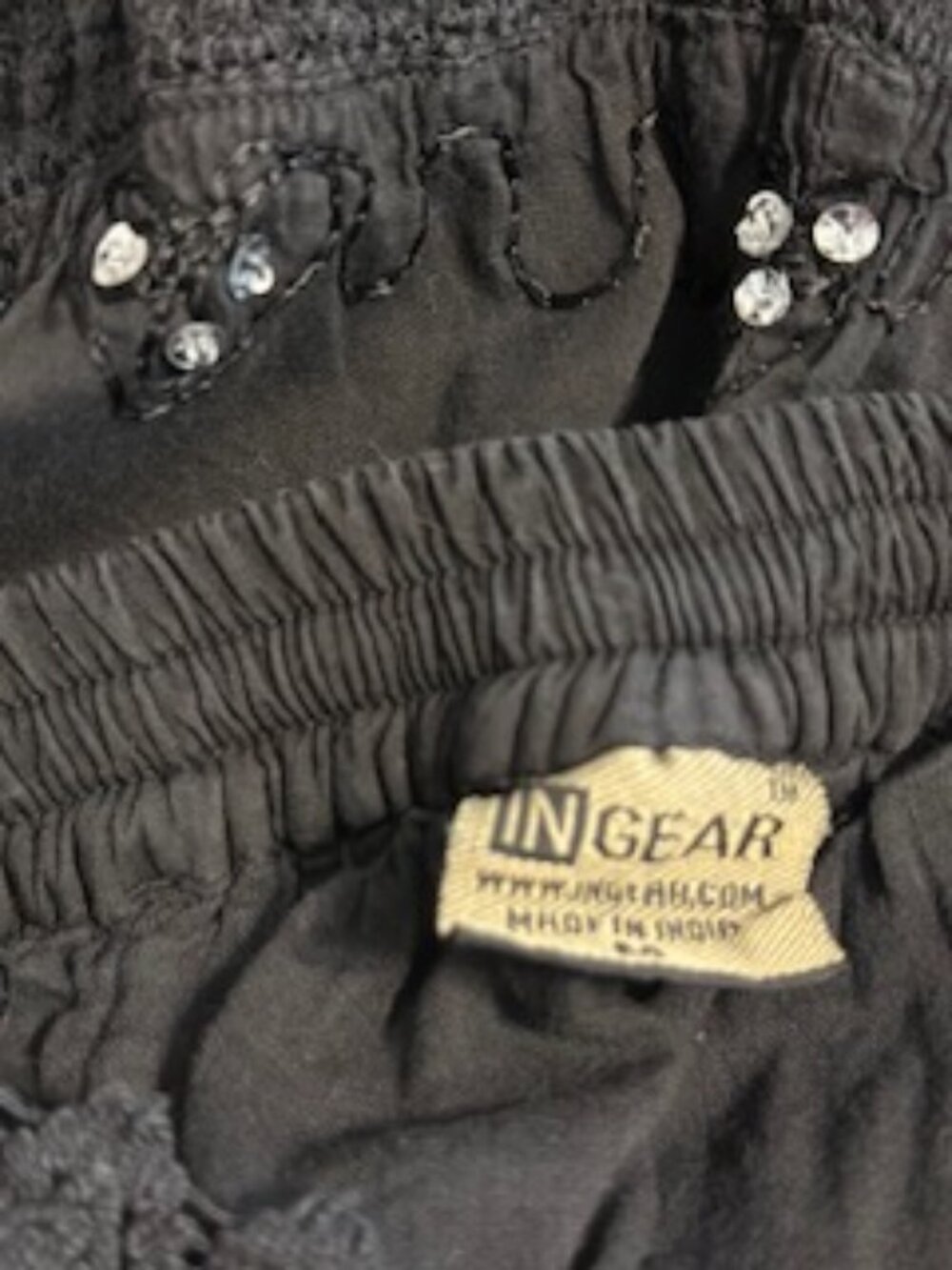 Black Boho Maxi skirt Sz M - Picture 2 of 2